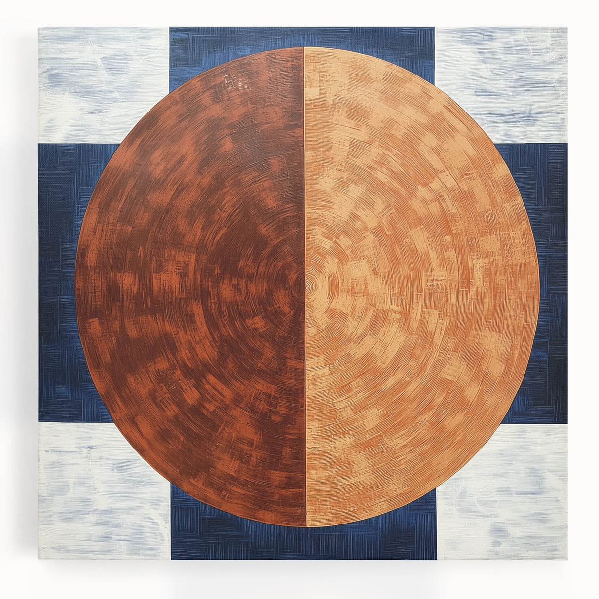 Geometric Circle Living Room Wall Art - Modern Canvas Print