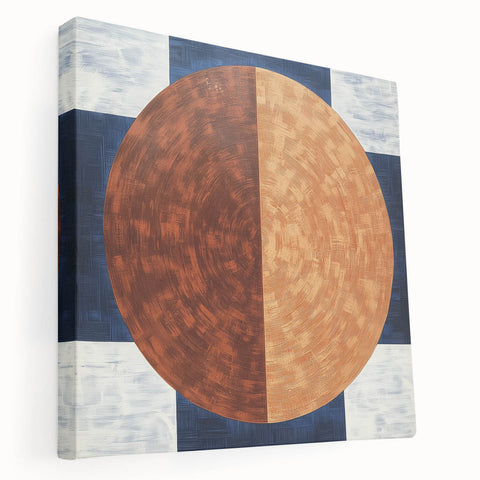 Geometric Circle Living Room Wall Art - Modern Canvas Print