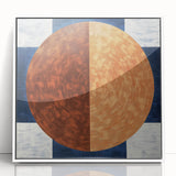 Geometric Circle Living Room Wall Art - Modern Canvas Print