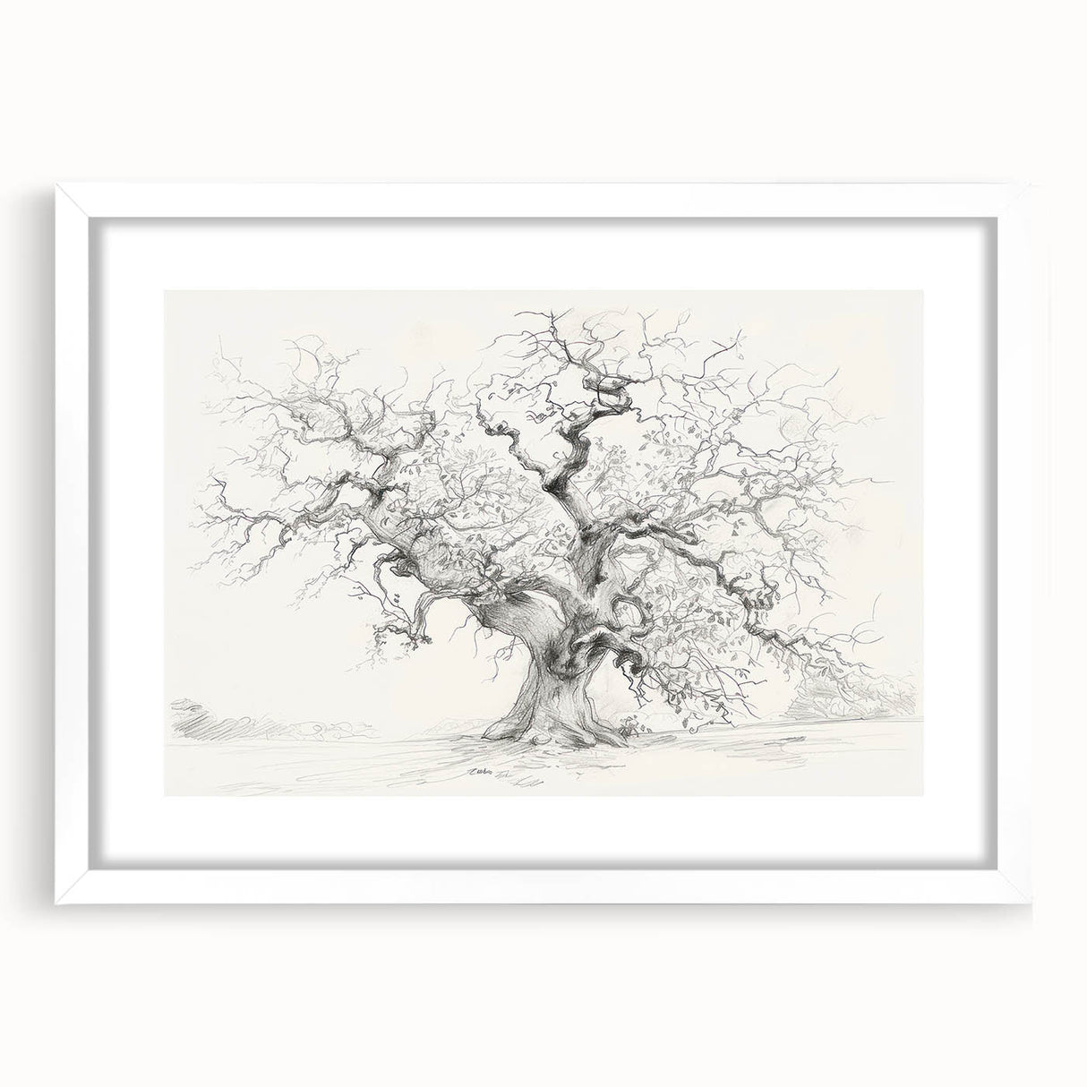 Abstract floral design framed in white matting, showcasing vibrant colors and intricate patterns, perfect for modern home decor and artistic accents.