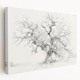 Abstract floral artwork on stretched canvas, showcasing vibrant colors like blue, pink, and green, displayed in a side view to highlight its depth and texture. Perfect for modern home decor.