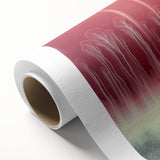 Abstract landscape canvas artwork showcasing vibrant colors and fluid shapes, expertly rolled for easy display and protected in a durable cardboard tube.