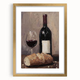 Extra large abstract art print in muted gold and beige tones on a textured canvas, framed with a gold mat.