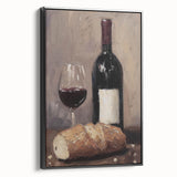 Black and white landscape art painting on framed canvas, depicting a vintage poster art, ideal for bedroom wall decor.