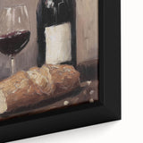 Extra large framed canvas featuring a close-up of colorful, textured food and drinks, ideal for living room decor.