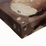 Large black and white photo of assorted spices on stretched canvas, ideal for kitchen wall art.