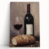 Large art of a black and white landscape painting on stretched canvas, suitable for bedroom wall decor.