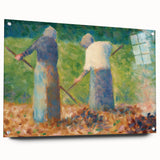 Impressionist Farm Life Wall Art - Seurat Inspired Haymakers Print