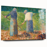 Impressionist Farm Life Wall Art - Seurat Inspired Haymakers Print