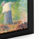Impressionist Farm Life Wall Art - Seurat Inspired Haymakers Print