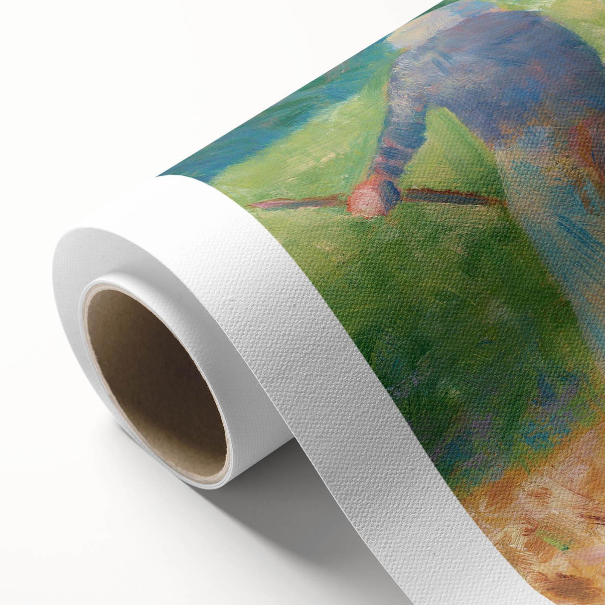 Impressionist Farm Life Wall Art - Seurat Inspired Haymakers Print
