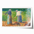 Impressionist Farm Life Wall Art - Seurat Inspired Haymakers Print