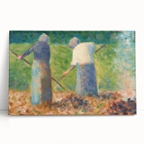Impressionist Farm Life Wall Art - Seurat Inspired Haymakers Print