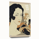 Art Deco Woman’s Portrait - Stylish Modern Wall Art in Neutral Tones