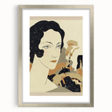 Art Deco Woman’s Portrait - Stylish Modern Wall Art in Neutral Tones