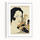 Art Deco Woman’s Portrait - Stylish Modern Wall Art in Neutral Tones