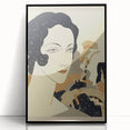 Art Deco Woman’s Portrait - Stylish Modern Wall Art in Neutral Tones