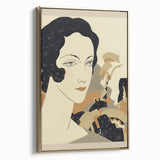 Art Deco Woman’s Portrait - Stylish Modern Wall Art in Neutral Tones