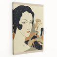 Art Deco Woman’s Portrait - Stylish Modern Wall Art in Neutral Tones