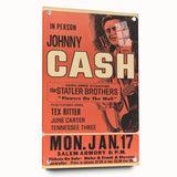 Johnny Cash Retro Wall Art Vintage Prints Country Music Poster