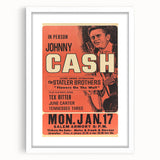 Johnny Cash Retro Wall Art Vintage Prints Country Music Poster
