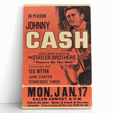 Johnny Cash Retro Wall Art Vintage Prints Country Music Poster