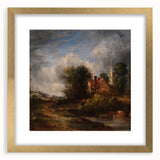 Rustic Realism Art Print of Countryside Cottage and Farm Landscape