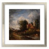 Rustic Realism Art Print of Countryside Cottage and Farm Landscape