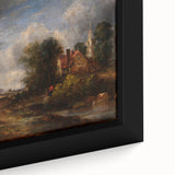 Rustic Realism Art Print of Countryside Cottage and Farm Landscape