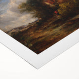 Rustic Realism Art Print of Countryside Cottage and Farm Landscape