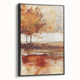 Black and white landscape art painting on framed canvas, depicting a vintage poster style, ideal for bedroom wall decor.