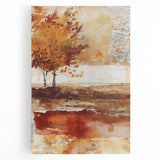 Large black and white stretched canvas depicting a minimalist autumn tree, ideal for kitchen wall art or bedroom ambiance.