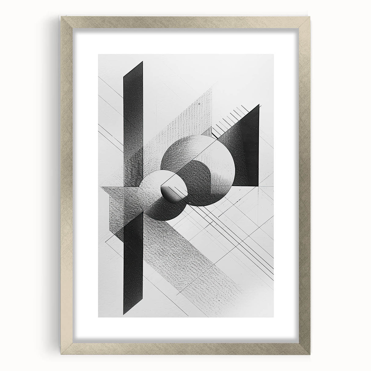 Dining Room Wall Decor - Geometric Black and White Art