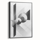 Dining Room Wall Decor - Geometric Black and White Art