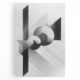 Dining Room Wall Decor - Geometric Black and White Art