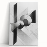 Dining Room Wall Decor - Geometric Black and White Art