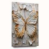 Textured Butterfly Living Room Wall Art - Modern Canvas Print