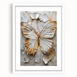 Textured Butterfly Living Room Wall Art - Modern Canvas Print
