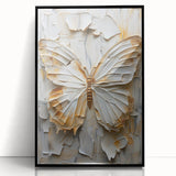Textured Butterfly Living Room Wall Art - Modern Canvas Print