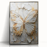 Textured Butterfly Living Room Wall Art - Modern Canvas Print