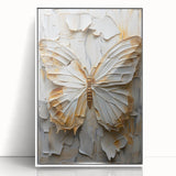 Textured Butterfly Living Room Wall Art - Modern Canvas Print
