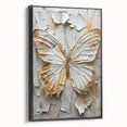 Textured Butterfly Living Room Wall Art - Modern Canvas Print