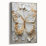 Textured Butterfly Living Room Wall Art - Modern Canvas Print