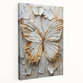 Textured Butterfly Living Room Wall Art - Modern Canvas Print