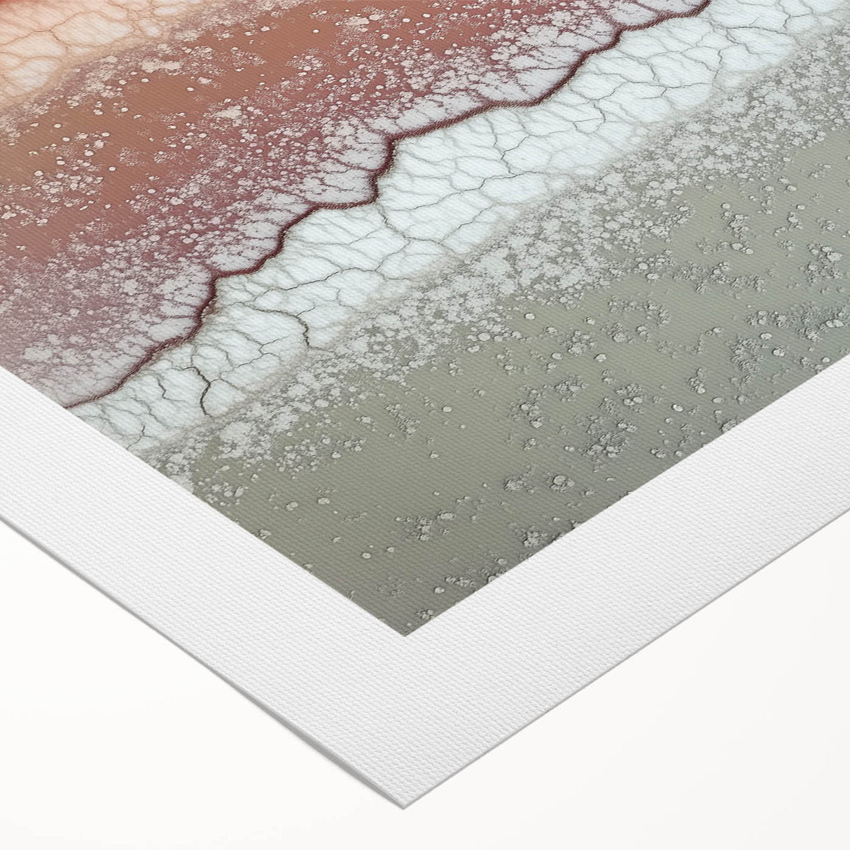 Abstract landscape rolled canvas artwork showcasing vibrant colors and fluid shapes, ideal for modern decor. Packaged securely in a protective cardboard tube.