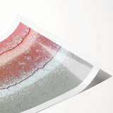 Abstract landscape rolled print showcasing vibrant colors and dynamic shapes, ideal for modern home decor. Packaged securely in a protective cardboard tube for easy transport.