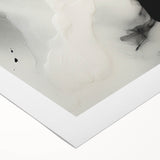 Abstract minimalist wall art design on rolled canvas, showcasing soft earth tones and geometric shapes, ideal for modern home decor and artistic expression.