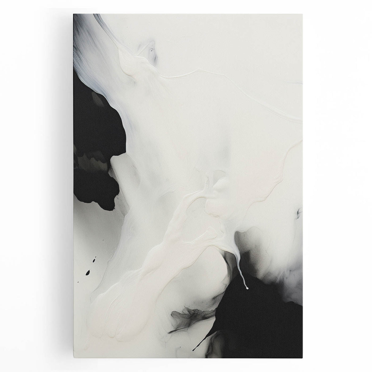 Abstract minimalist wall art on stretched canvas, showcasing soft pastel colors and geometric shapes, perfect for contemporary home decor and artistic ambiance.