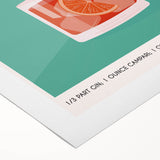 Art deco poster featuring a stylized cocktail glass in vibrant pink and blue tones on a rolled canvas.