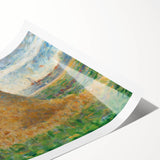 Impressionist Haystack Landscape Art - Seurat Inspired Farm Scene Print